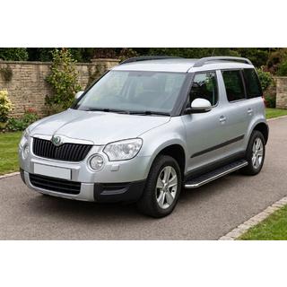 Боковые Подножки Maydos V1 (2 шт., Алюминий и Нержавейка) Skoda Yeti 2009-2017 гг. фото 1