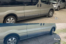 Renault Trafic 2015- гг. Боковые трубы BB002 Черные (2 шт., Нержавейка) фото 8