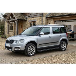 Боковые Подножки RedLine Black (2 шт., Алюминий) Skoda Yeti 2009-2017 гг. фото 1