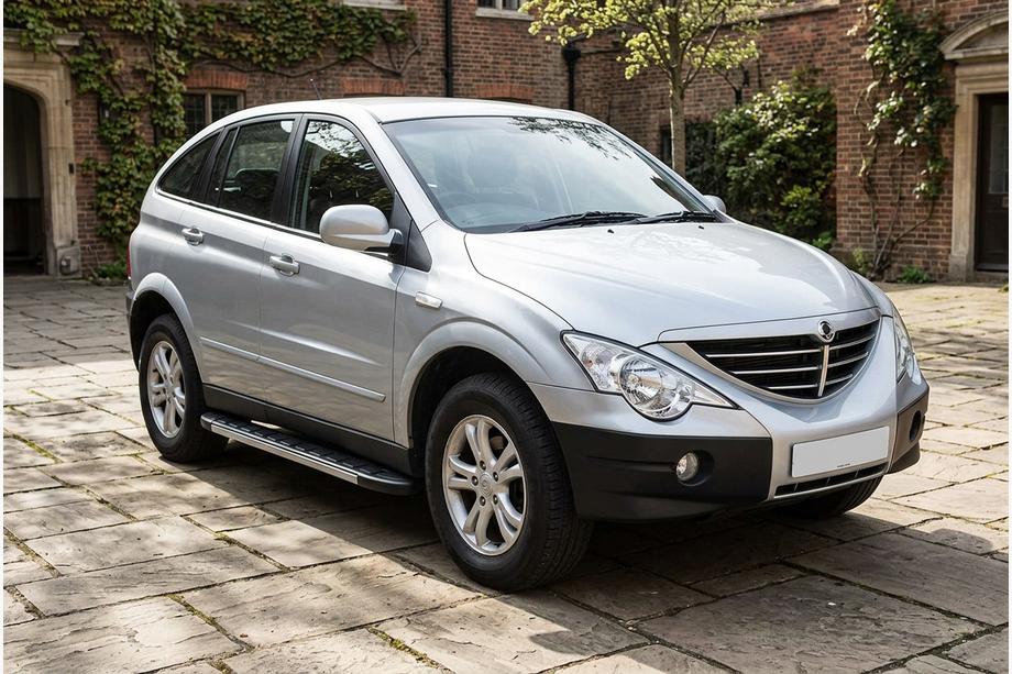 SsangYong Action 2005-2018 гг. Боковые Подножки Duru (2 шт., Алюминий) Image