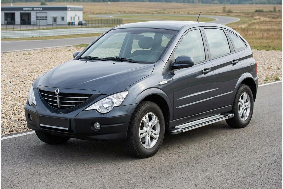 SsangYong Action 2005-2018 гг. Боковые Подножки Rainbow (2 шт., Алюминий) Image