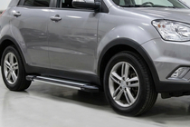 SsangYong Korando 2010-2019 гг. Боковые Подножки Rainbow (2 шт., Алюминий) фото 1