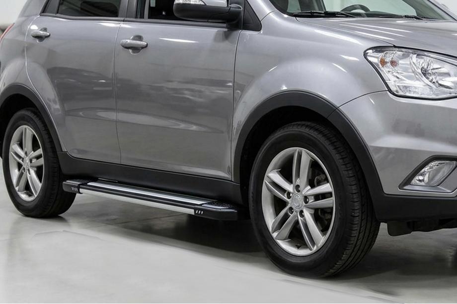SsangYong Korando 2010-2019 гг. Боковые Подножки Rainbow (2 шт., Алюминий) Image