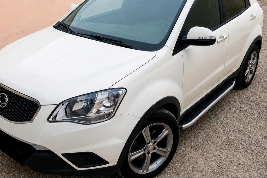 SsangYong Korando 2010-2019 гг. Боковые Подножки Fullmond (2 шт., Алюминий) Image