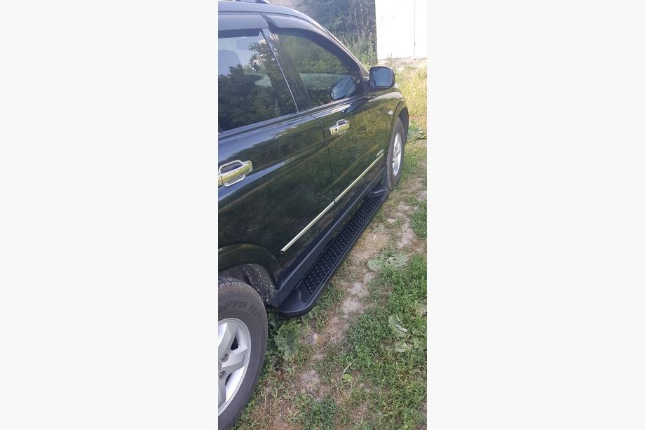SsangYong Kyron 2005-2014 гг. Боковые Подножки Allmond Black (2 шт., Алюминий) Фото 5