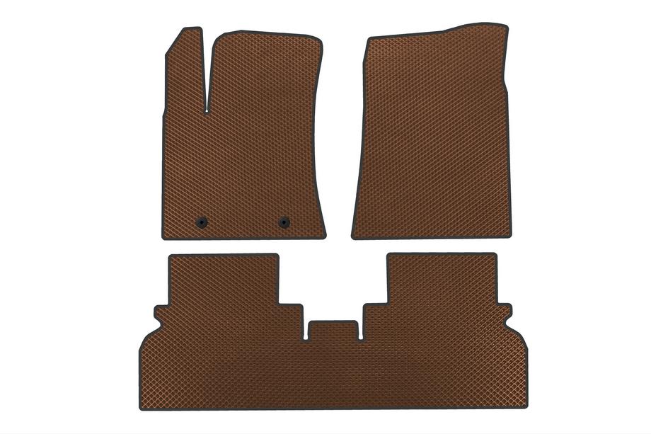 Hyundai Kona 2023- гг. Коврики EVA (Электро, Коричневый) Image