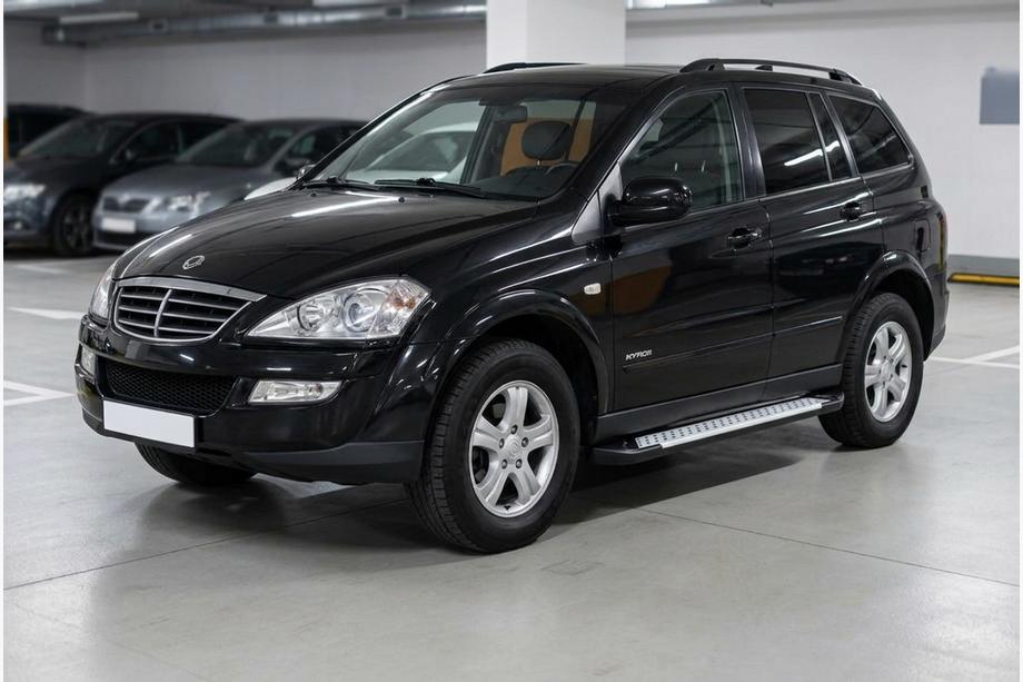 SsangYong Kyron 2005-2014 гг. Боковые пороги Allmond Grey (2 шт., алюминий) Image