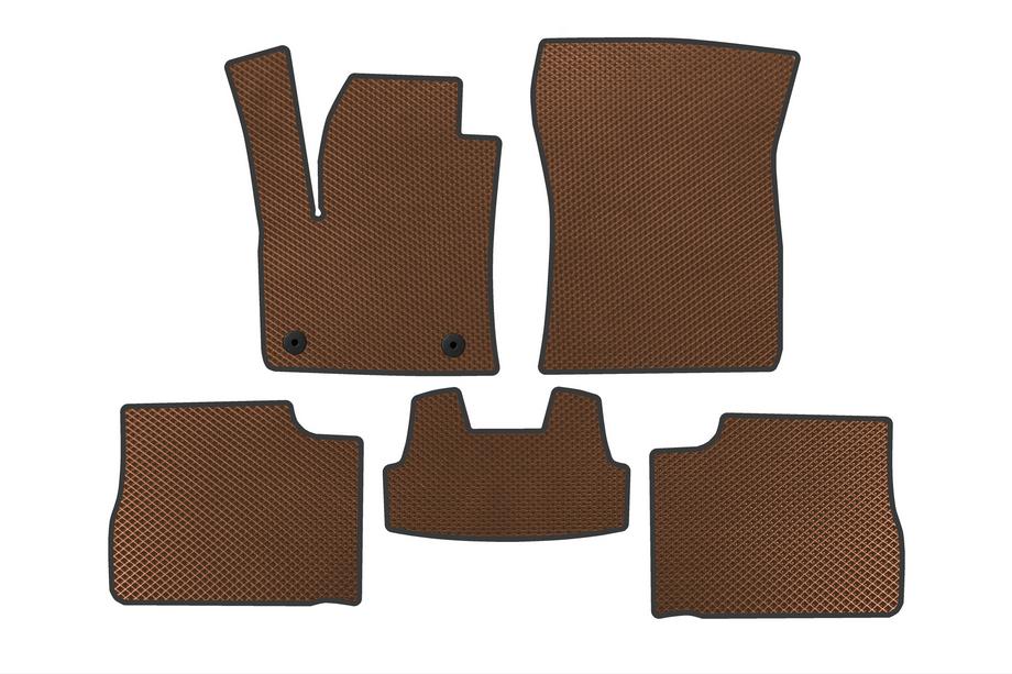 Peugeot 2008 2019- гг. Коврики EVA V2 (2023-, Электро, Коричневый) Image