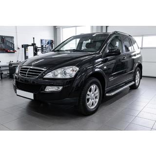 Боковые Подножки Maydos V1 (2 шт., Алюминий и Нержавейка) SsangYong Kyron 2005-2014 гг. фото 1