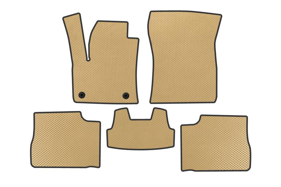 Peugeot 2008 2019- гг. Коврики EVA V2 (2023-, Электро, Бежевый) Image