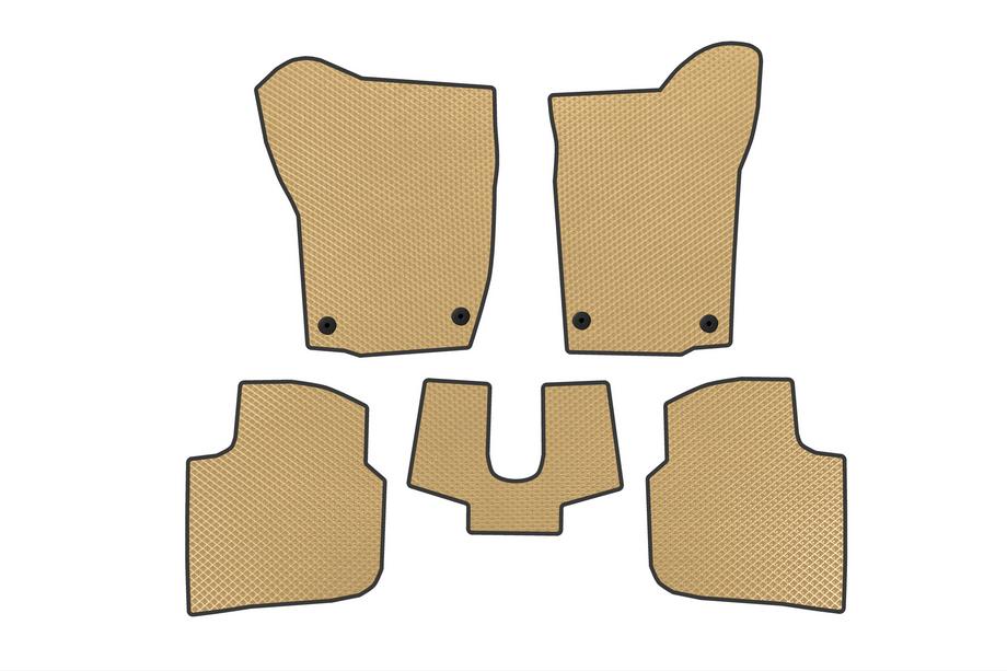 Seat Toledo 2012-2019 гг. Коврики EVA (Бежевые) Image