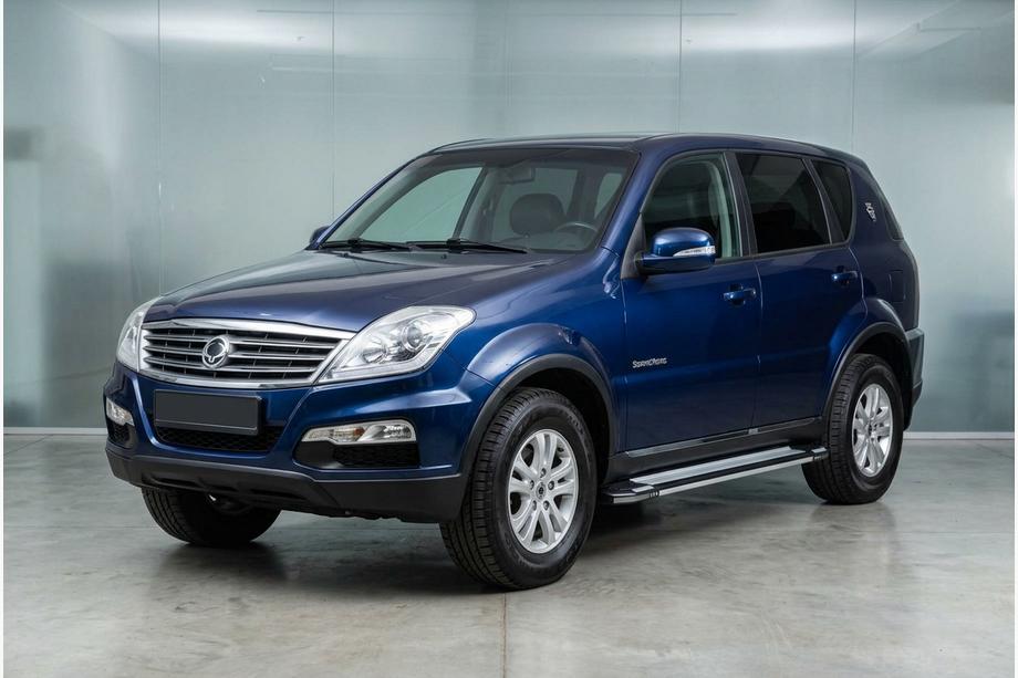 SsangYong Rexton I 2001-2017 гг. Боковые Подножки Rainbow (2 шт., Алюминий) Image