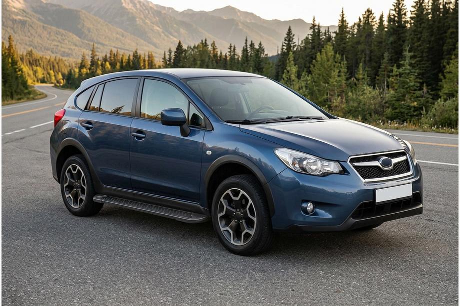 Subaru XV 2011-2017 гг. Боковые Подножки Allmond Black (2 шт., Алюминий) Image