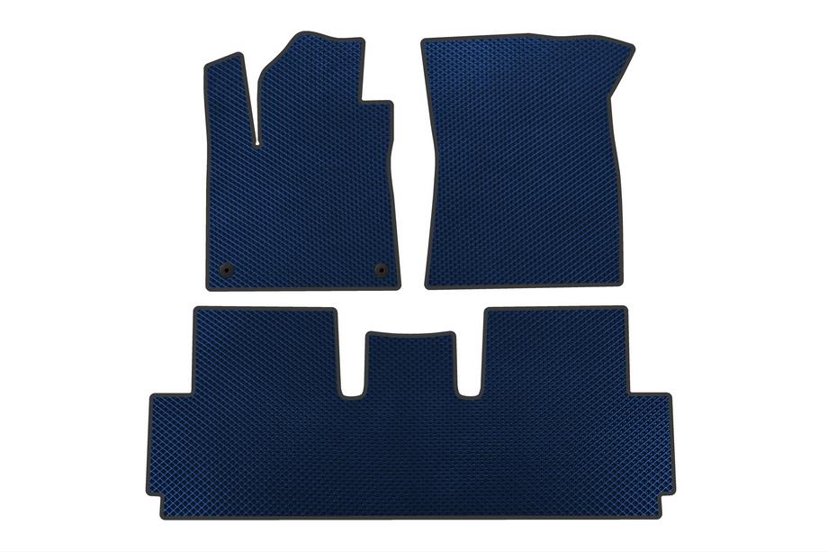 Citroen C-4 Picasso 2013-2022 гг. Коврики EVA (для Grand, 2 ряда, Синий) Image