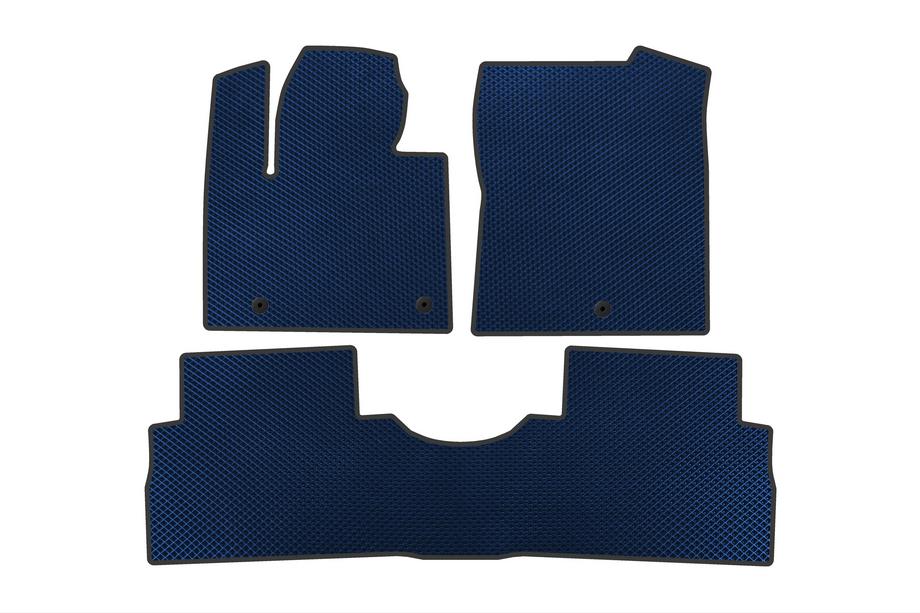Hyundai Santa Fe 4 2018-2023 гг. Коврики EVA (2 ряда, Синие) Image