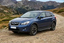 Subaru XV 2011-2017 гг. Боковые пороги Bosphorus Black (2 шт., алюминий) фото 1