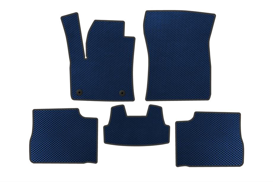 Peugeot 2008 2019- гг. Коврики EVA V2 (2023-, Электро, Синий) Image