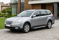 Subaru Outback 2009-2014 гг. Боковые пороги RedLine V1 (2 шт., алюминий) фото 1