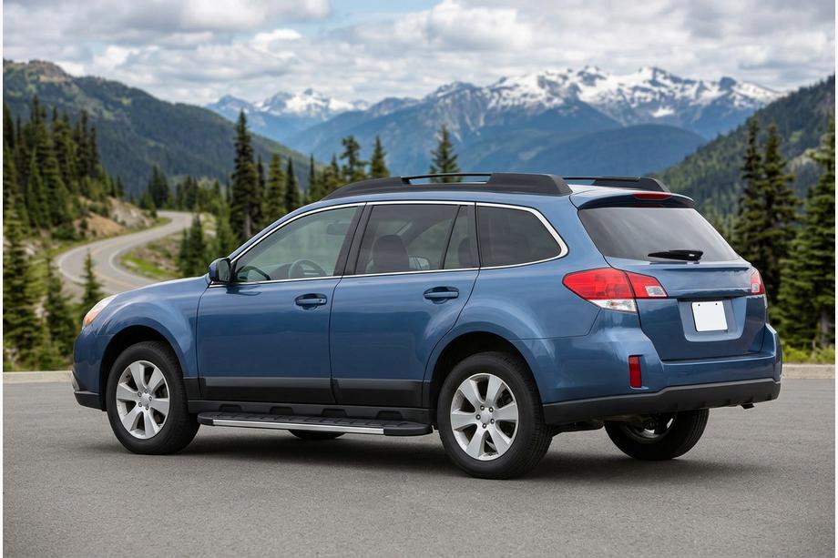 Subaru Outback 2009-2014 гг. Боковые Подножки Duru (2 шт., Алюминий) Image