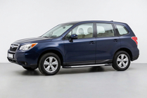 Subaru Forester 2013-2018 гг. Боковые Подножки Line (2 шт., Алюминий) фото 1