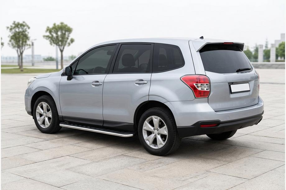 Subaru Forester 2013-2018 гг. Боковые Подножки Maydos V1 (2 шт., Алюминий и Нержавейка) Image