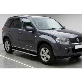 Боковые Подножки Tayga Grey (2 шт., Алюминий) Suzuki Grand Vitara 2005-2017 гг. фото 1