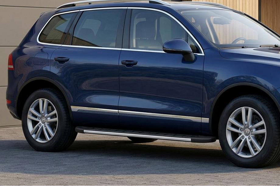 Volkswagen Touareg 2002–2010 гг. Боковые Подножки Duru (2 шт., Алюминий) Image