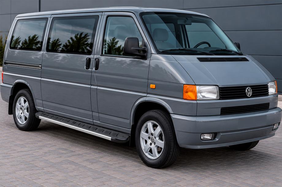 Volkswagen T4 Transporter 1990-2003 гг. Боковые пороги RedLine V1 (2 шт., алюминий) Image