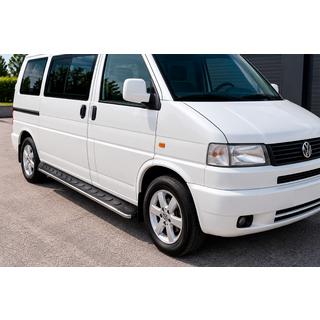Боковые Подножки Maydos V1 (2 шт., Алюминий и Нержавейка) Volkswagen T4 Caravelle/Multivan 1990–2003 гг. фото 1