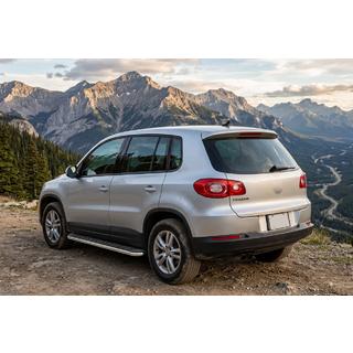 Боковые Подножки Maydos V1 (2 шт., Алюминий и Нержавейка) Volkswagen Tiguan 2007-2016 гг. фото 1