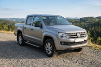 Volkswagen Amarok 2010-2022 гг. Боковые Подножки Duru (2 шт., Алюминий) фото 1