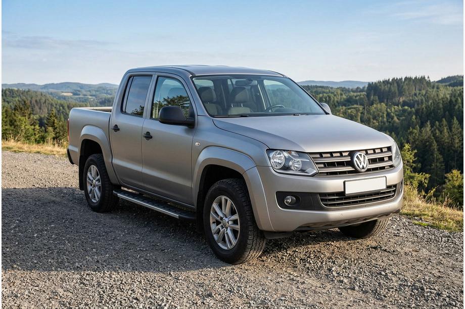 Volkswagen Amarok 2010-2022 гг. Боковые Подножки Duru (2 шт., Алюминий) Image