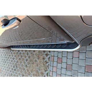 Боковые Подножки Maydos V1 (2 шт., Алюминий и Нержавейка) Volkswagen Amarok 2010-2022 гг. фото 2