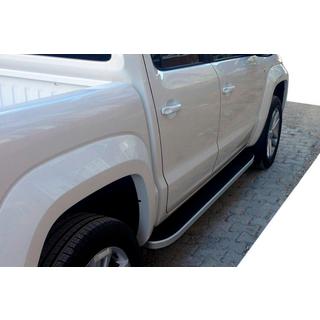 Боковые Подножки Tayga Grey (2 шт., Алюминий) Volkswagen Amarok 2010-2022 гг. фото 4
