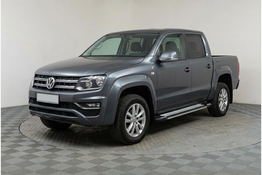 Volkswagen Amarok 2010-2022 гг. Боковые Подножки Rainbow (2 шт., Алюминий) Image