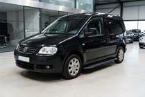 Volkswagen Caddy 2004-2010 гг. Боковые пороги Bosphorus Black (2 шт., алюминий) фото 1