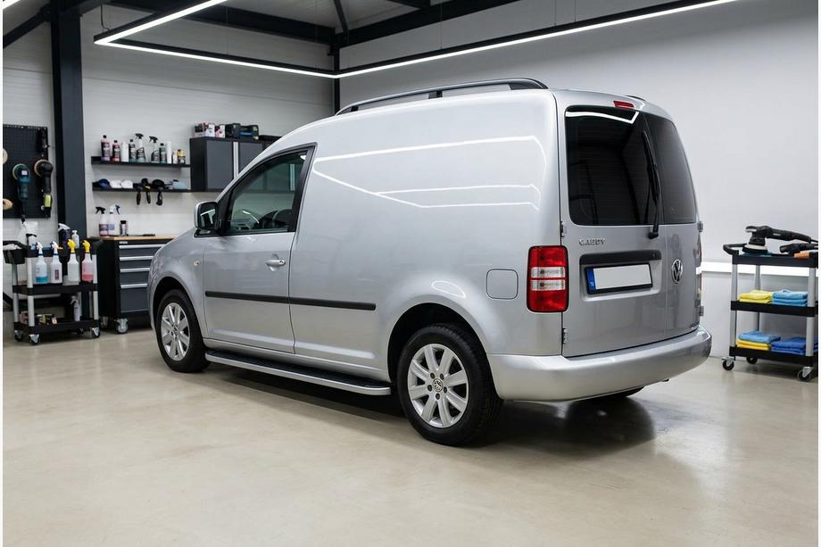 Volkswagen Caddy 2004-2010 гг. Боковые Подножки Tayga Grey (2 шт., Алюминий) Image