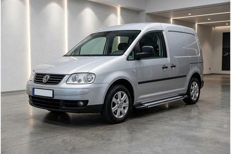 Volkswagen Caddy 2004-2010 гг. Боковые Подножки Rainbow (2 шт., Алюминий) Макси База Фото 1
