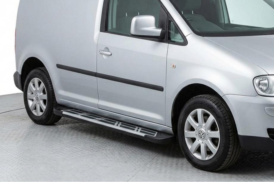Volkswagen Caddy 2010-2015 гг. Боковые Подножки Sunrise (2 шт., Алюминий) Фото 1