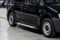 Volkswagen Caddy 2010-2015 гг. Боковые Подножки Line (2 шт., Алюминий) фото 1