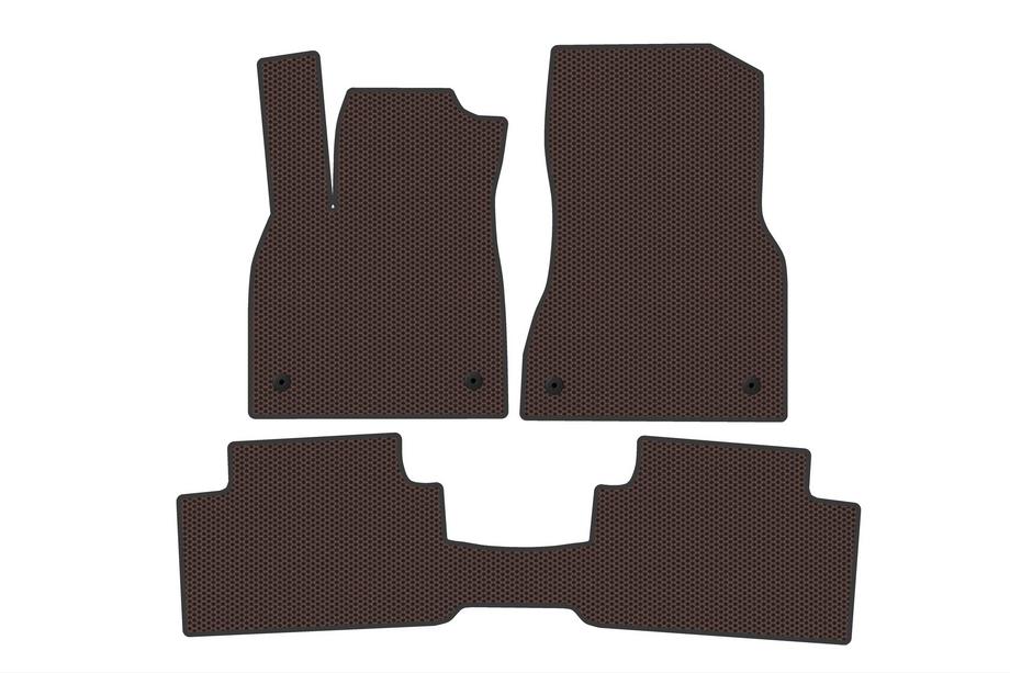 Audi Q6 2022- гг. Резиновые Коврики Carsuit (Коричневые) Image