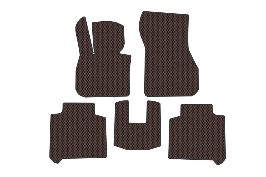 BMW 2 серия Active Tourer F45/F46 2014-2021 гг. Резиновые Коврики Carsuit (2 Ряда, для F46, Коричневые) Image