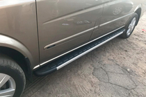 Mercedes Vito/V-class W447 2014- гг. Боковые Подножки Duru (2 шт., Алюминий) Короткая и Средняя фото 12