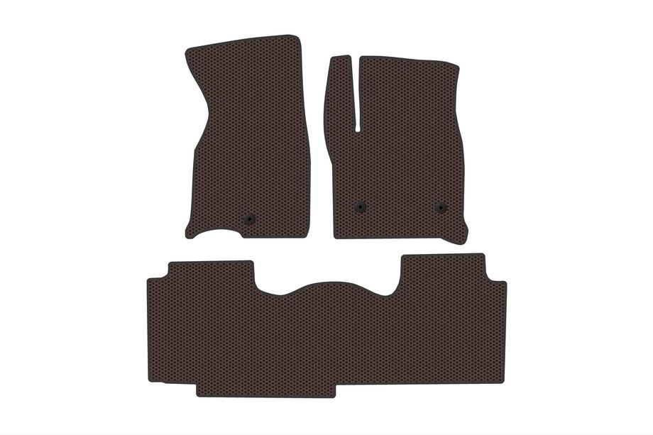 Chevrolet Tahoe 2020- гг. Резиновые Коврики Carsuit (2 Ряда, Коричневые) Image