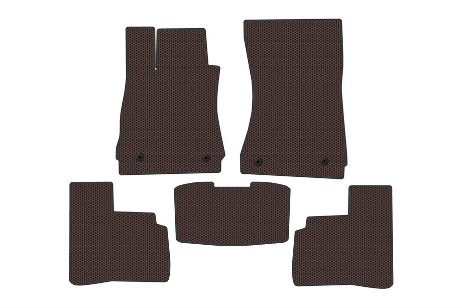 Mercedes S-сlass W221 2005-2013 гг. Резиновые коврики Carsuit в салон (Long, Коричневый) Image