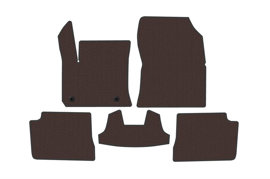 Peugeot 208 2019- гг. Резиновые коврики Carsuit (Электро, Коричневый) Image