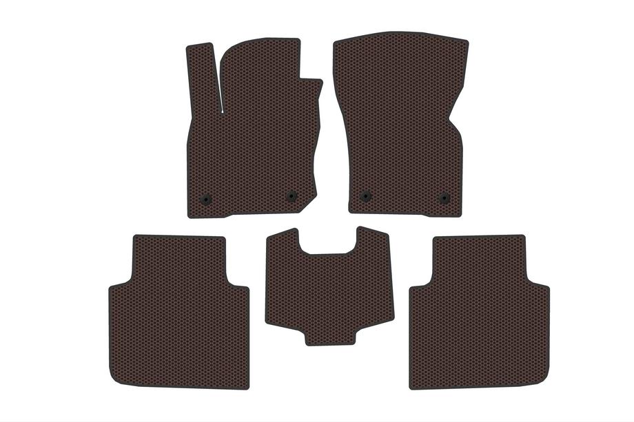 Skoda Kodiaq 2023- гг. Резиновые Коврики Carsuit (Коричневые) Image