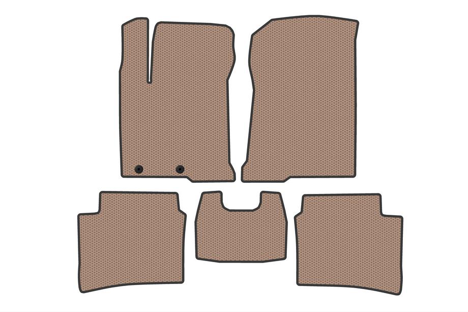 Hyundai I-20 2020- гг. Резиновые Коврики Carsuit (Бежевые) Image