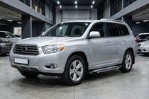 Toyota Highlander 2008-2013 гг. Боковые Подножки Rainbow (2 шт., Алюминий) фото 1