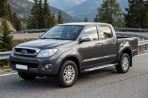 Toyota Hilux 2006-2015 гг. Боковые Подножки Line (2 шт., Алюминий) фото 1